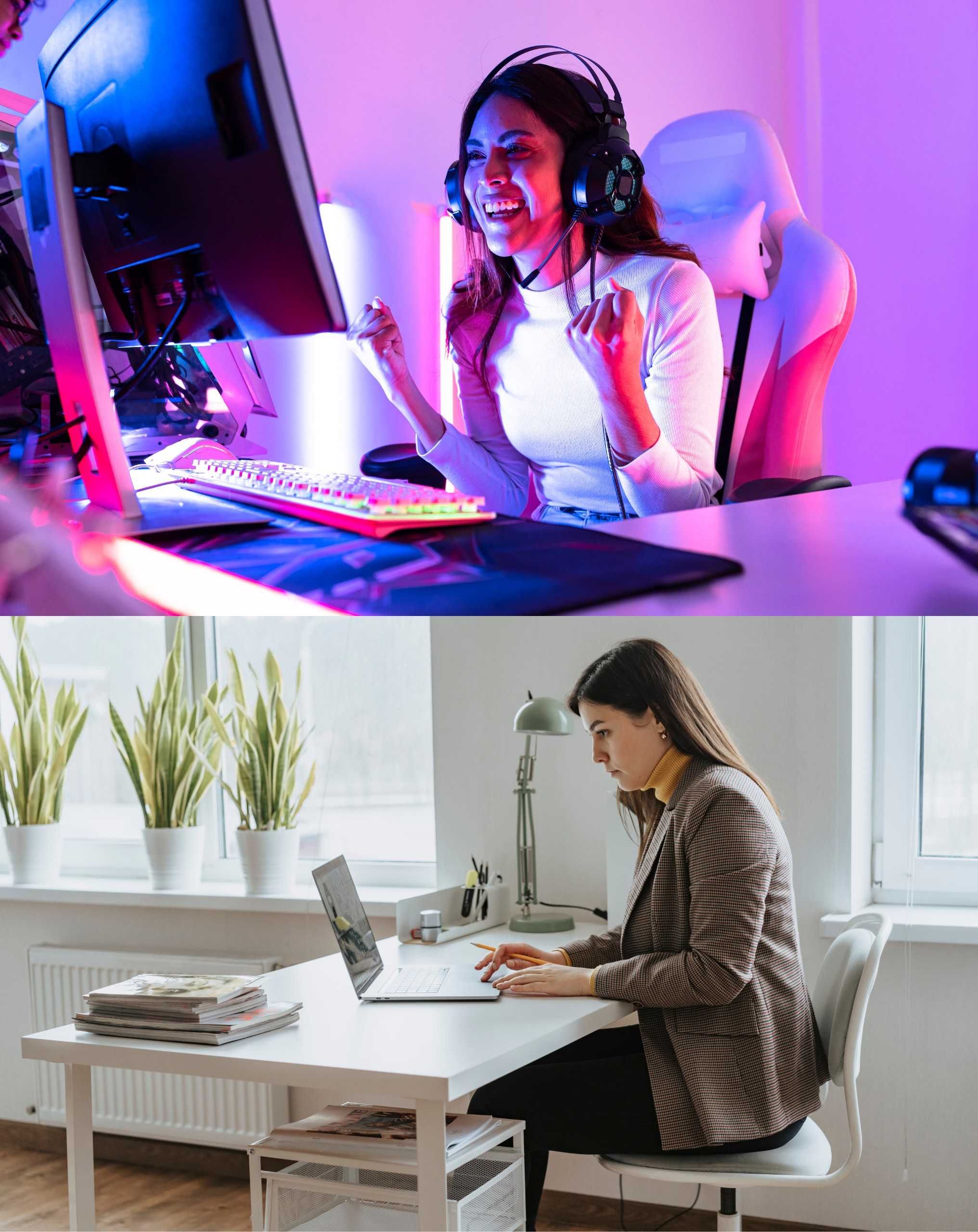 Mysz Gamingowa Bezprzewodowa Dla Gracza Do Laptopa Komputera Różowa