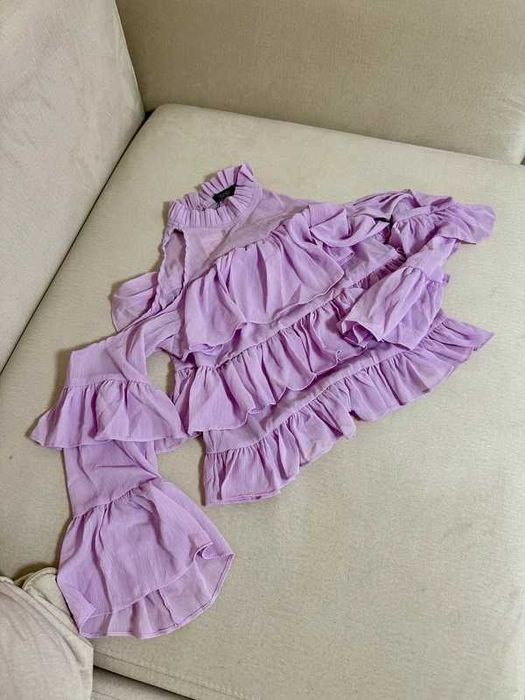 boohoo liliowy top XS