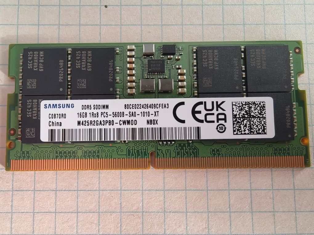 Оперативная память Samsung sodimm ddr5 5600mhz 16gb