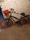 Rower miejski damski Dallas Bike 28" czarno czerwony