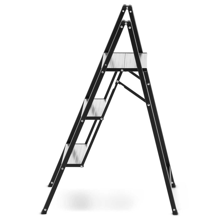 Drabina domowa składana MOCNA schodki domowe 3 stopnie stalowa HIGHER