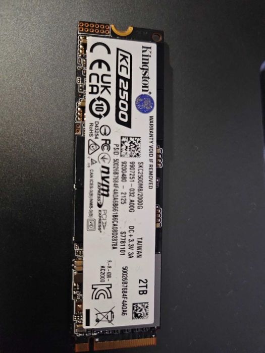 SSD накопичувач M.2 Kingston KC2500 2 TB (SKC2500M8/2000G)