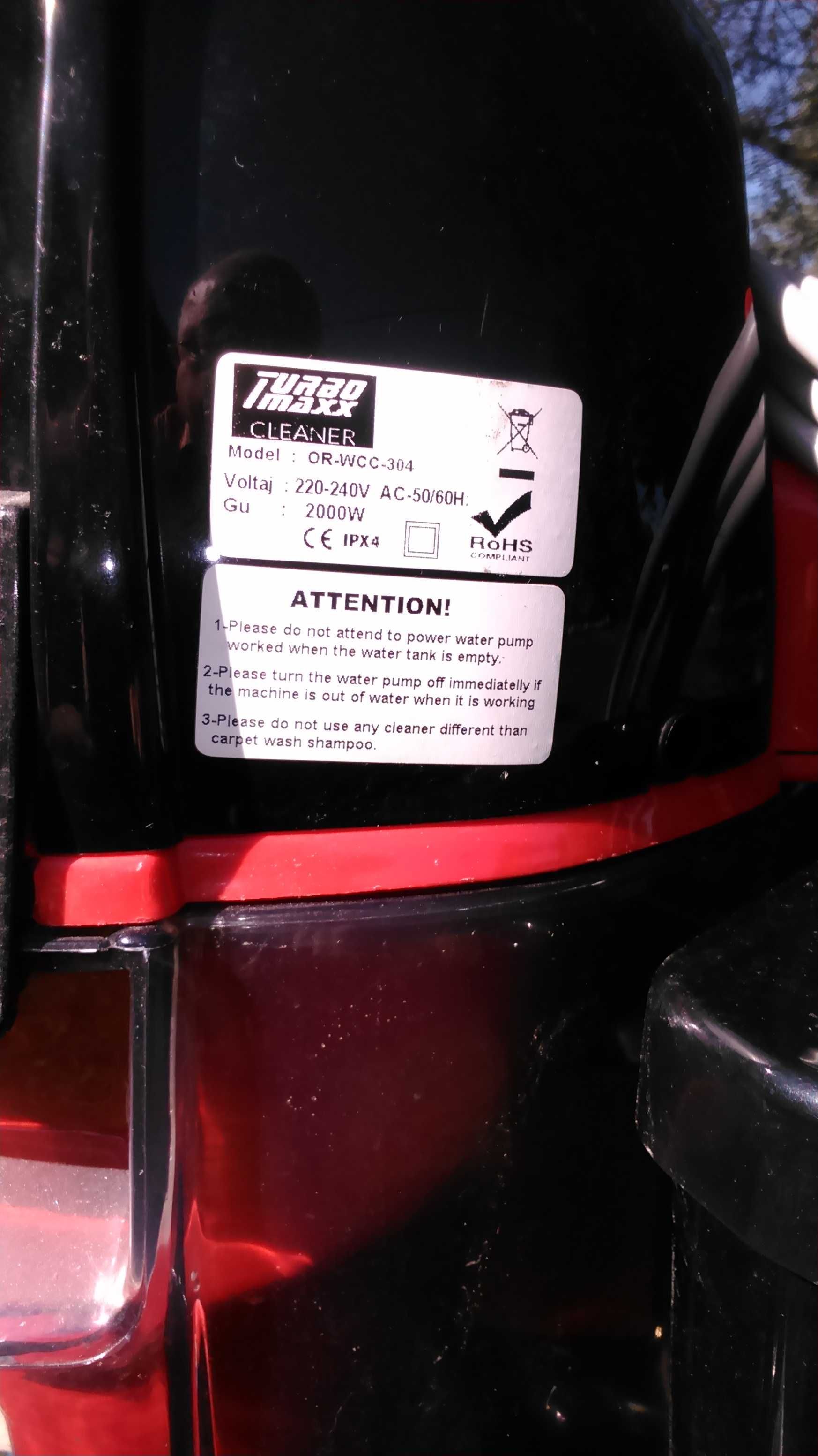 Odkurzacz piorący profesjonalny Turbo Maxx 2000W