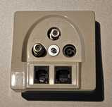 Gniazdo antenowe TV SAT R Signal terminal outlet RTV SAT RJ-45 RJ-11