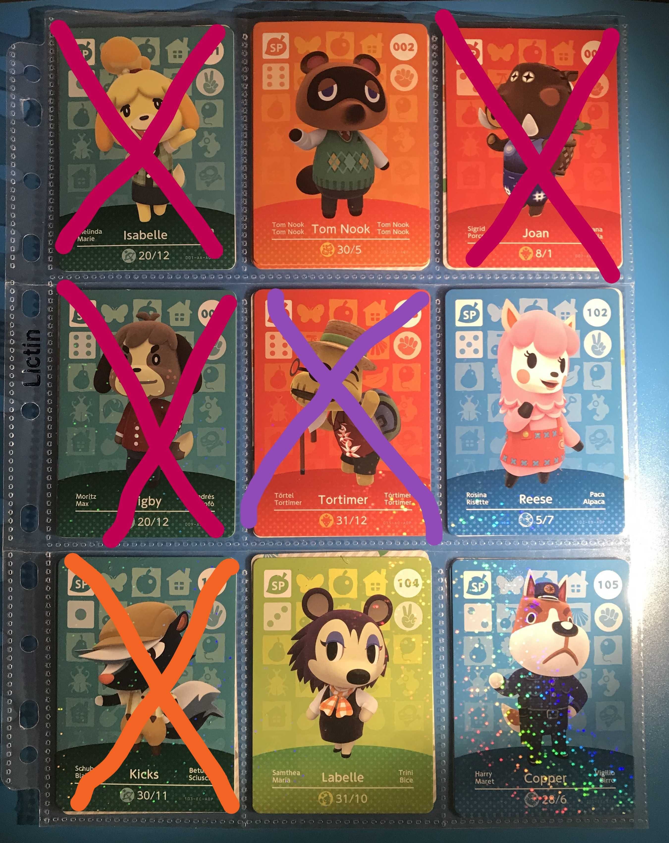Animal Crossing Cartas Amiibo (Serie 1-4 + WA) Venda ou Troca