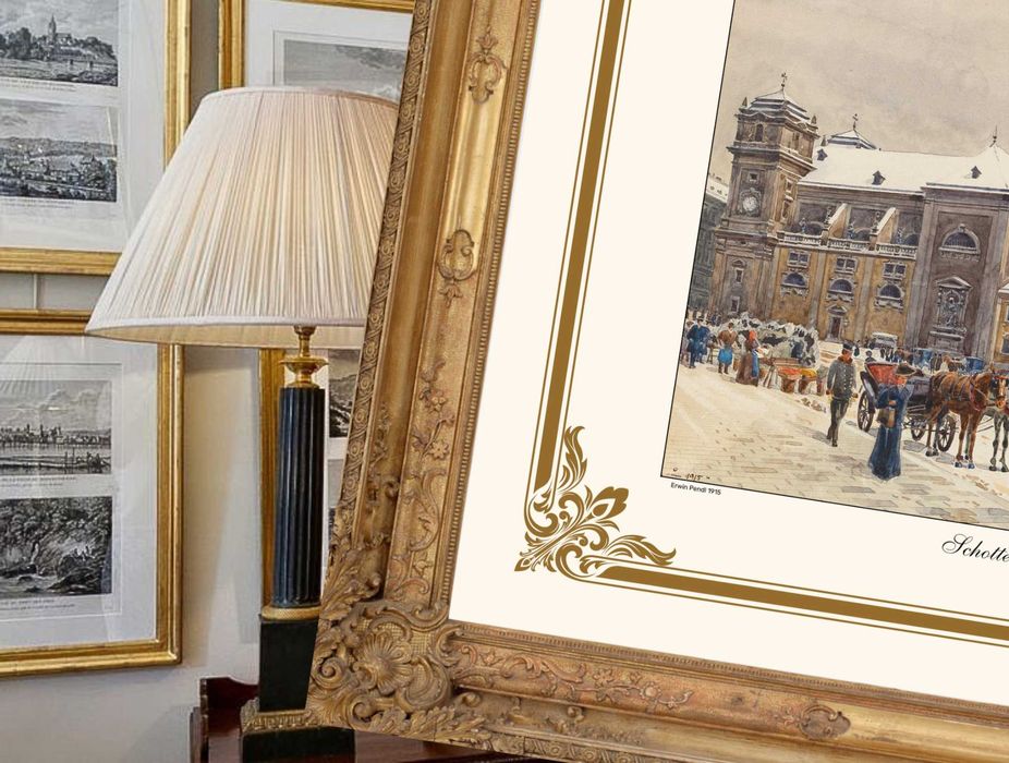 Wiedeń w Litografii, okres Cesarstwa Austrii, wymiar 57,5cm x 43,5cm