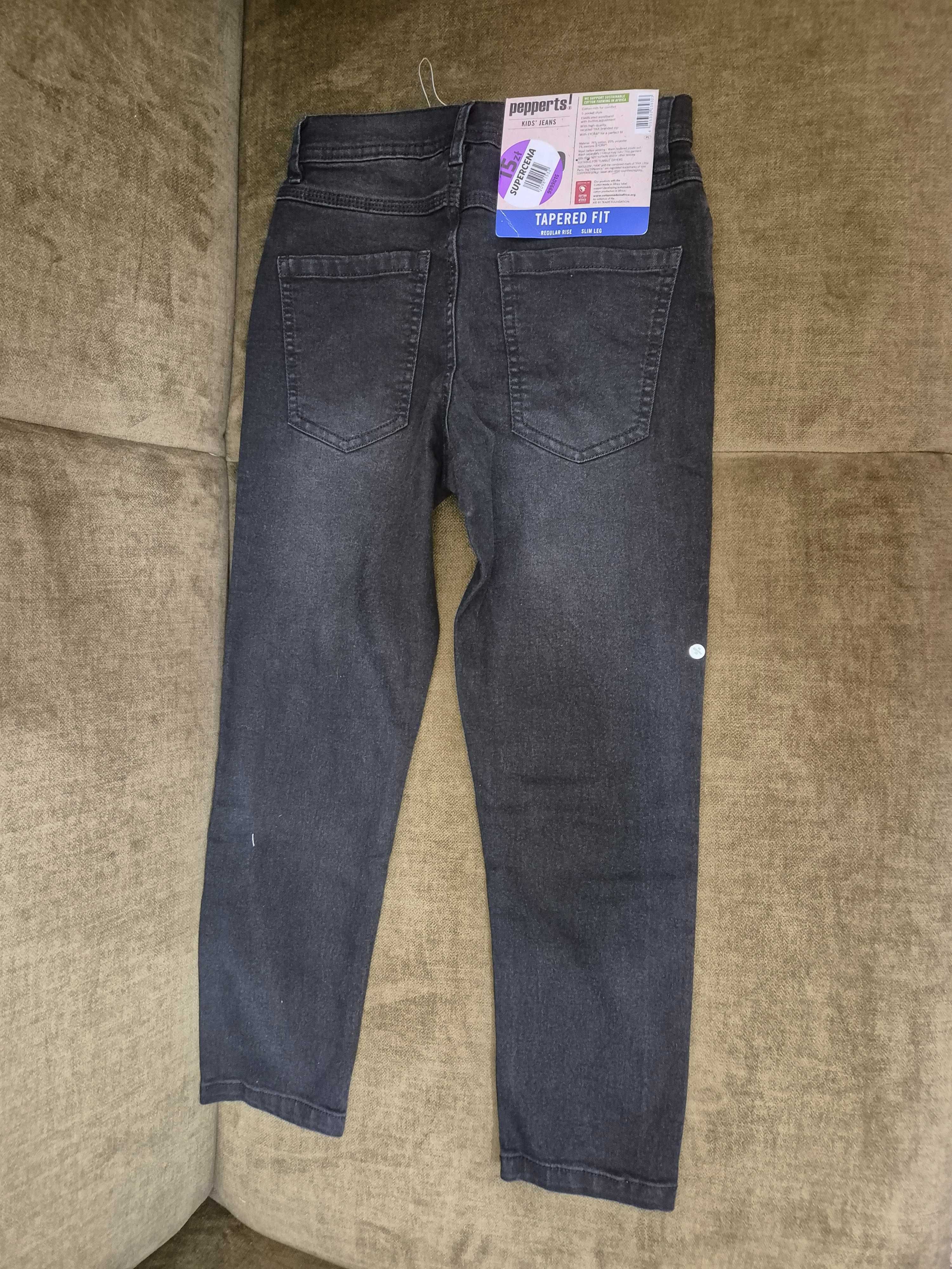 Jeansy chłopięce tapered fit 140