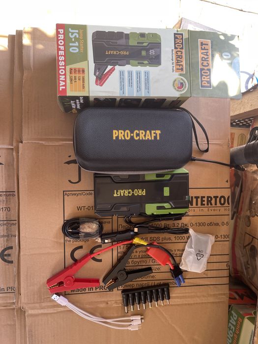 Автомобільний пуско-зарядний пристрій Procraft JS-10 ПаверБанк