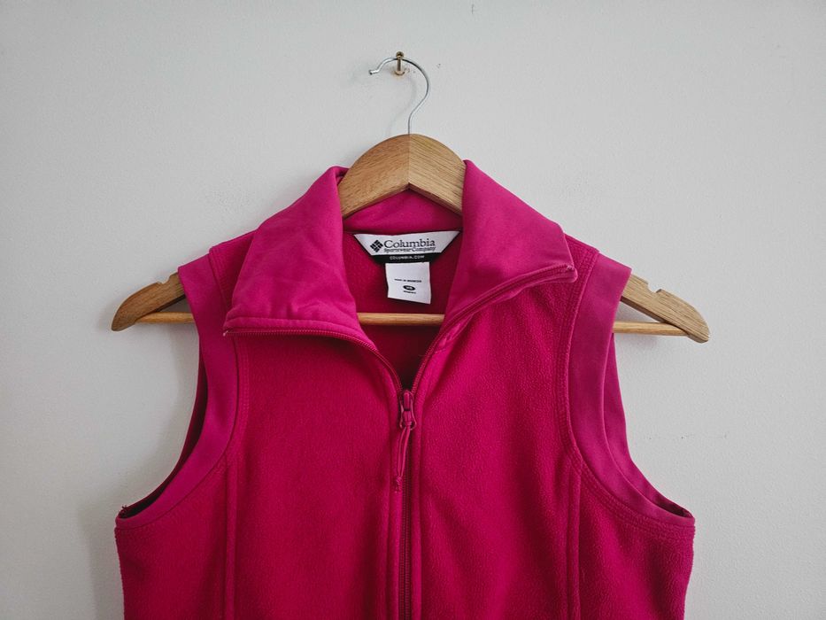 Różowa polarowa kamizelka bezrękawnik damska Columbia r. 34