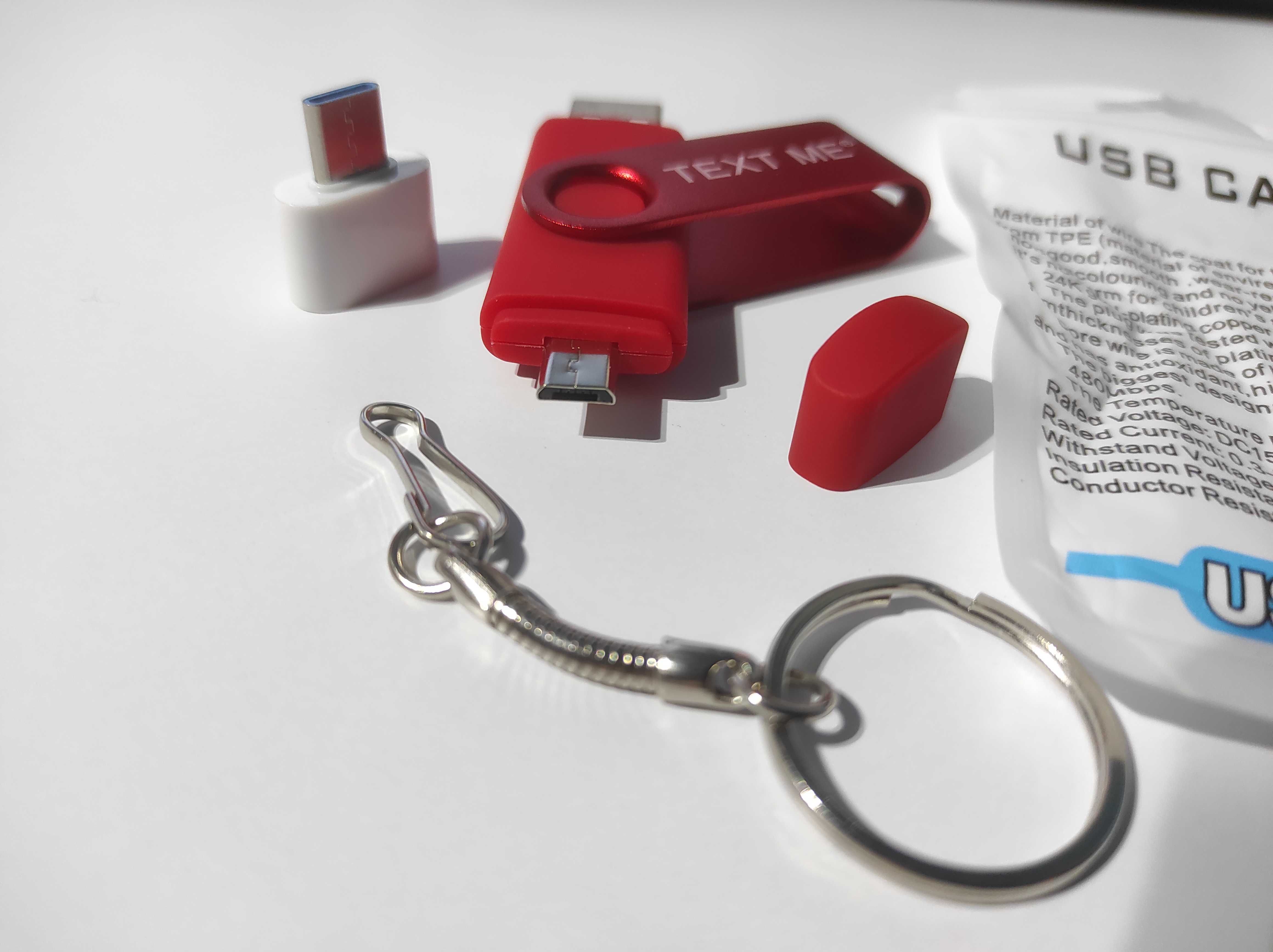 Podwójna pendrive 32GB USB i micro USB z adapterem USB-C