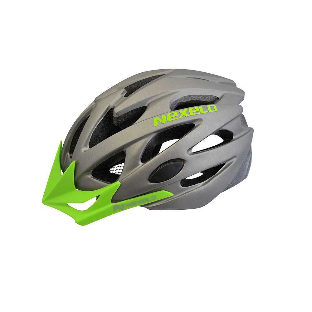 Kask rowerowy Straight MATT, srebrno-zielony
