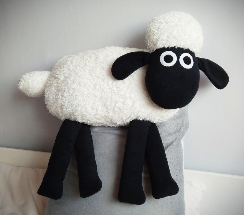 DUŻA przytulanka baranek Shaun maskotka poduszka rękodzieło HANDMADE