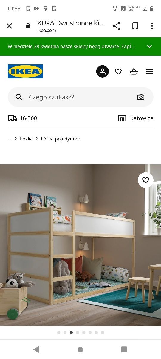 Łóżko piętrowe IKEA