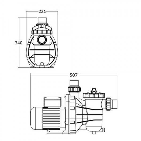 Насос для бассейна EMAUX SS 033. 7 м3/ч. и др. Новый.