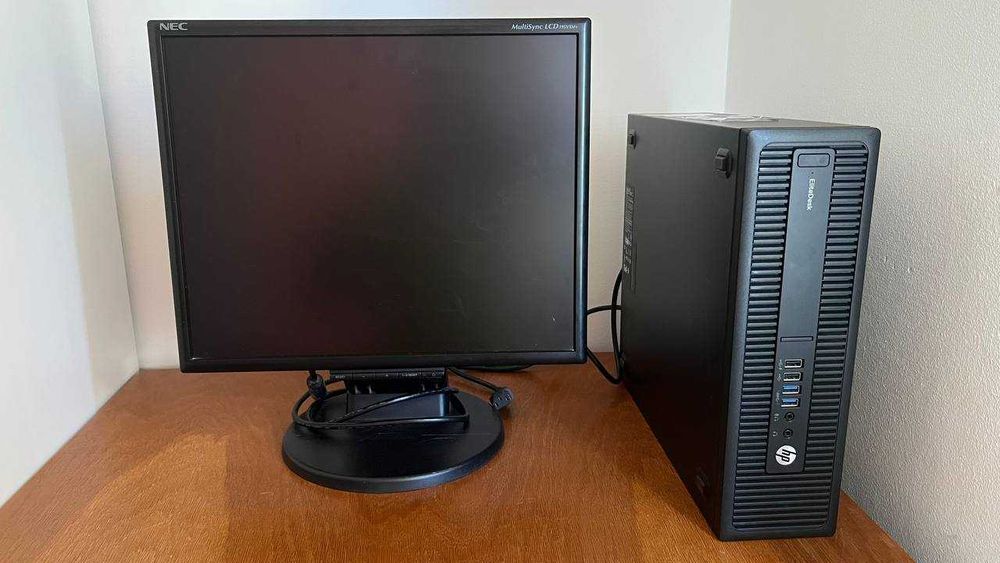 Komputer HP EliteDesk 705 G2 + monitor NEC 19”
