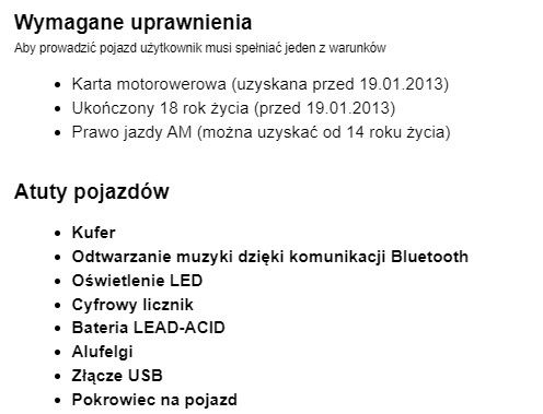 Skuter Elektryczny BLINC BETA 2000W , Nowy , Raty