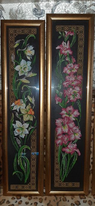 Картини вишиті крестом, комплект із 4 шт.