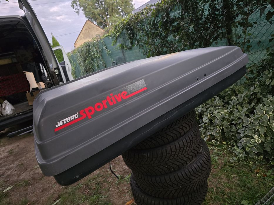 Bagażnik box boks kufer trumna na dach na poprzeczki belki firmowy