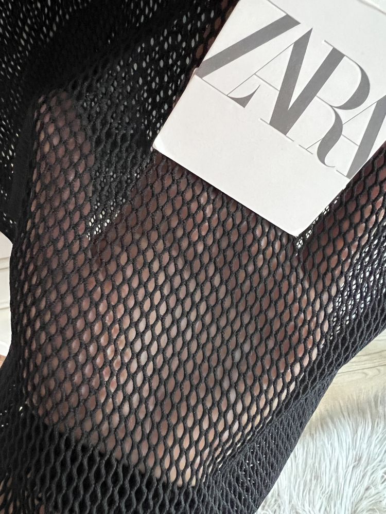 Zara bezrękawnik z delikatnej siateczki rozmiar M/38 NOWY