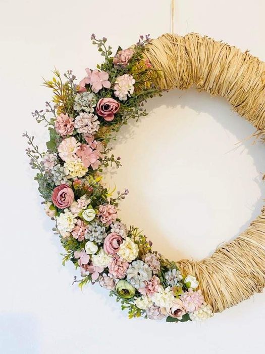 Duzy wianek wieniec recznie pleciony jak Homla Home&you