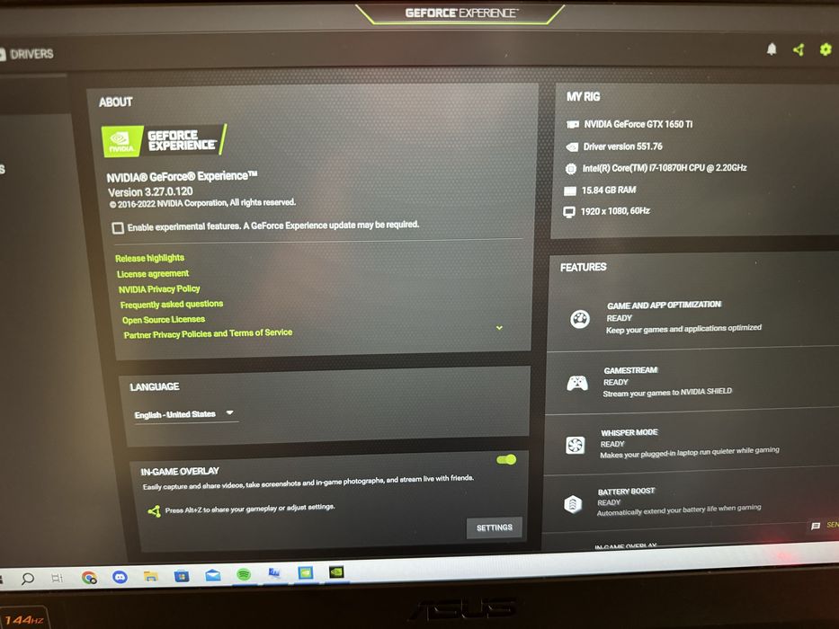 ASUS TUF Gaming F15