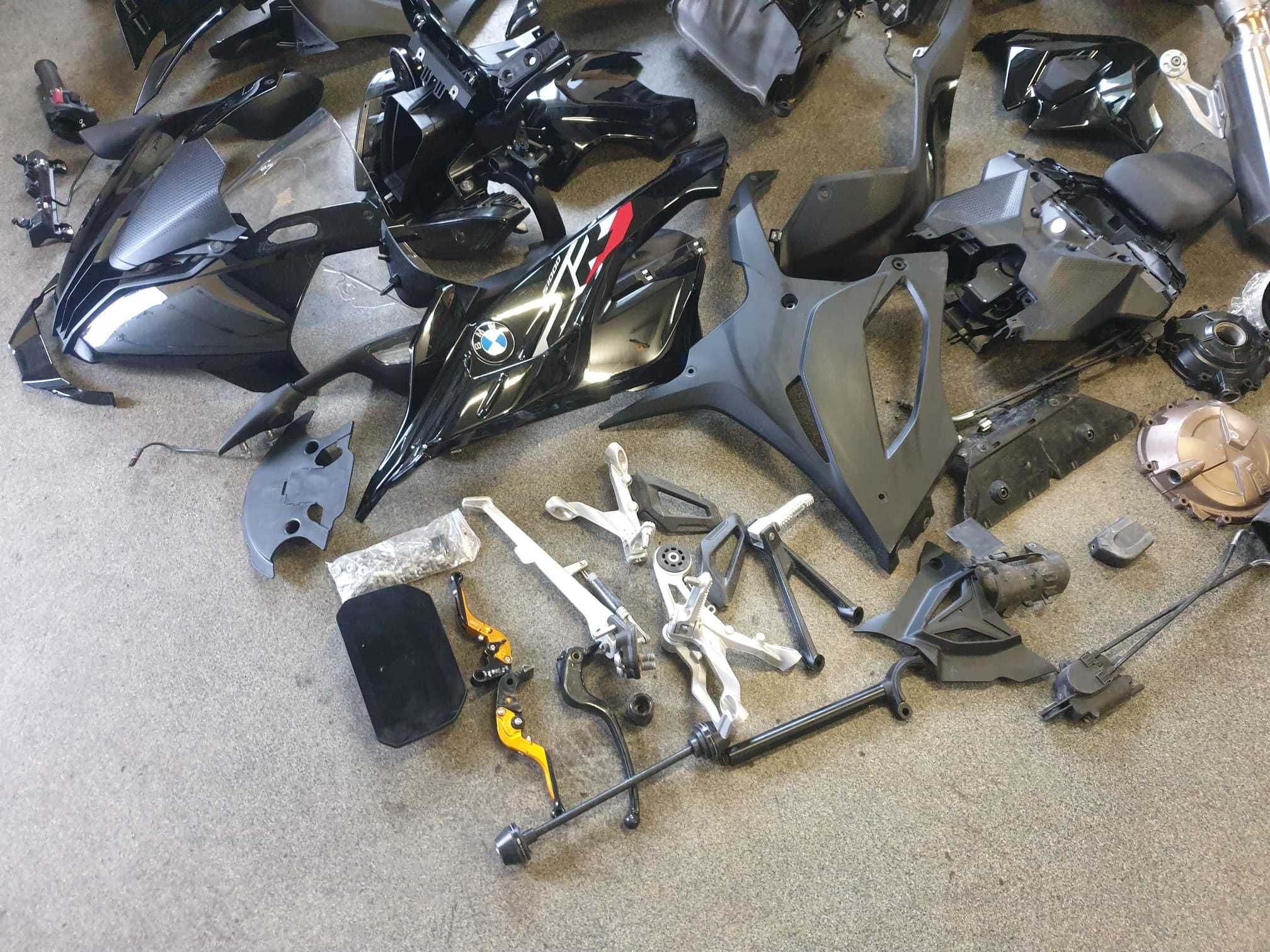 BMW S1000RR K67 Owiewki Bok Set Drogowy Lampa Stelaż Felgi Set CZĘŚCI