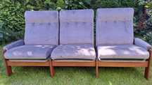 Duńska sofa 3-osobowa teak po renowacji