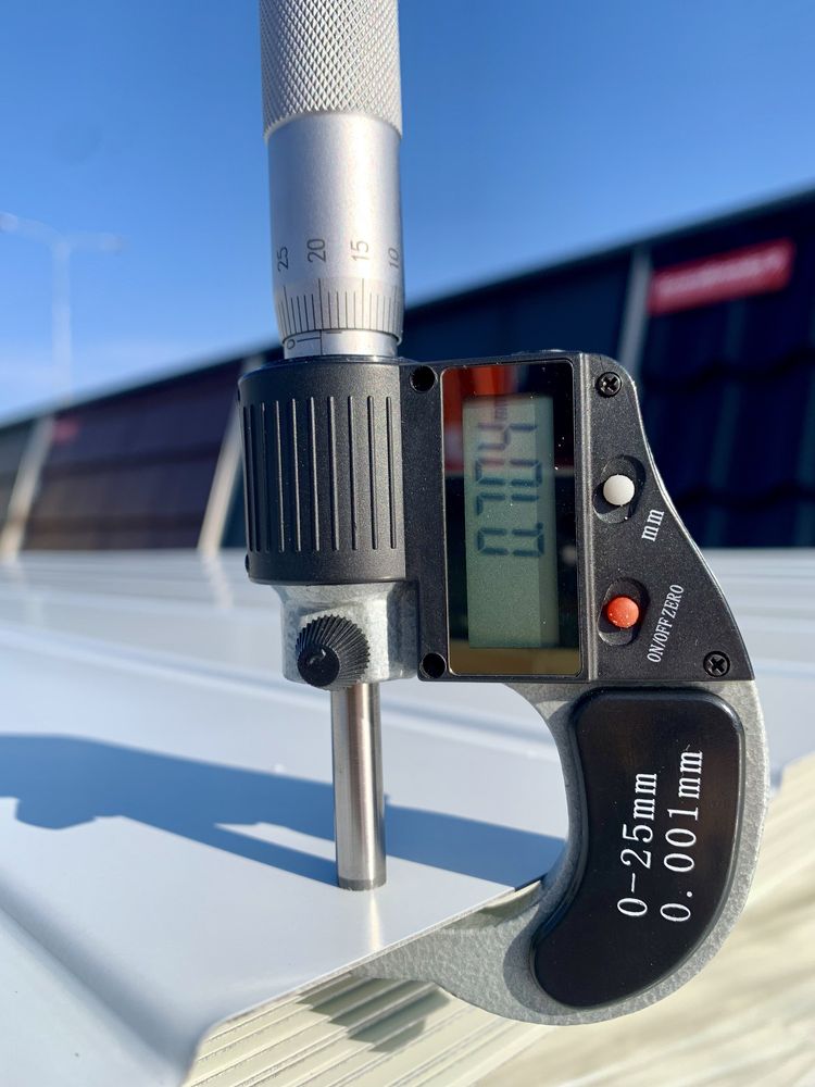 Blacha Trapezowa T7 grubość : 0,70 mm biała