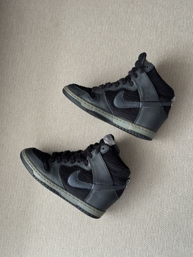 Oryginalne czarne Nike Dunk Sky Hi 36 22.5 cm sneakersy damskie