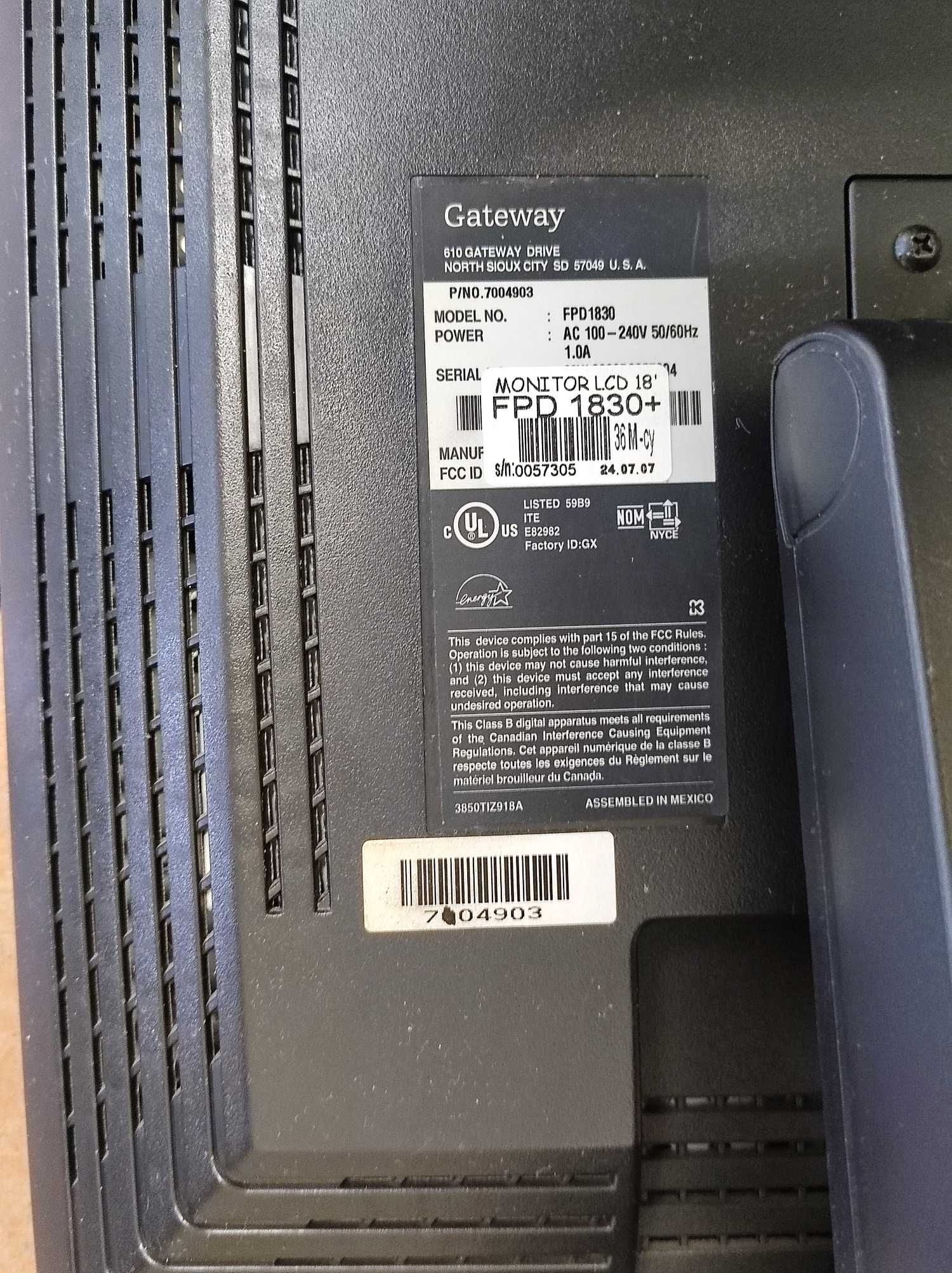 Manitor LCD 18" Gateway FDP1830 w bardzo dobrym stanie Łódź