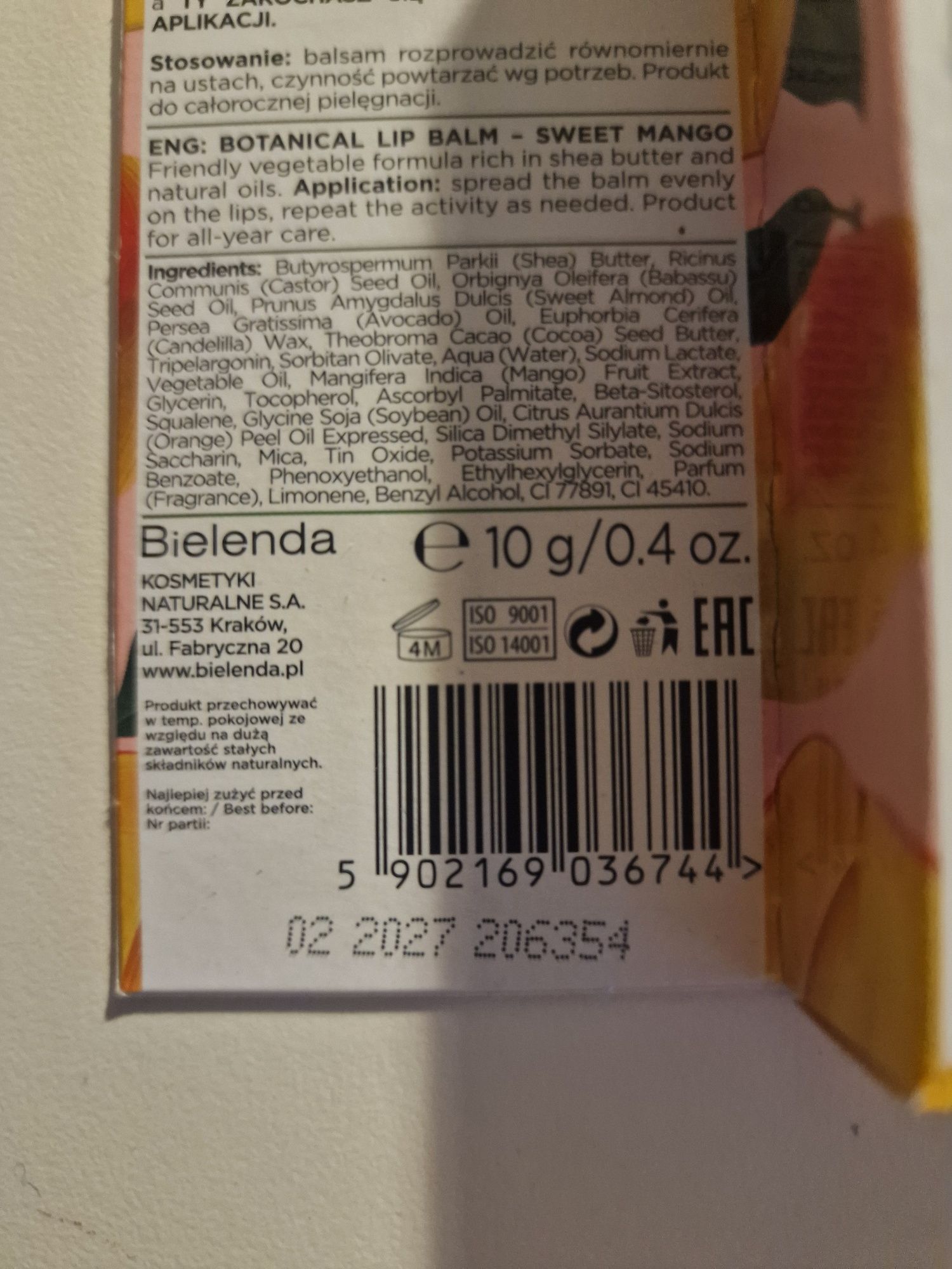 Balsam do ust botaniczny Bielenda