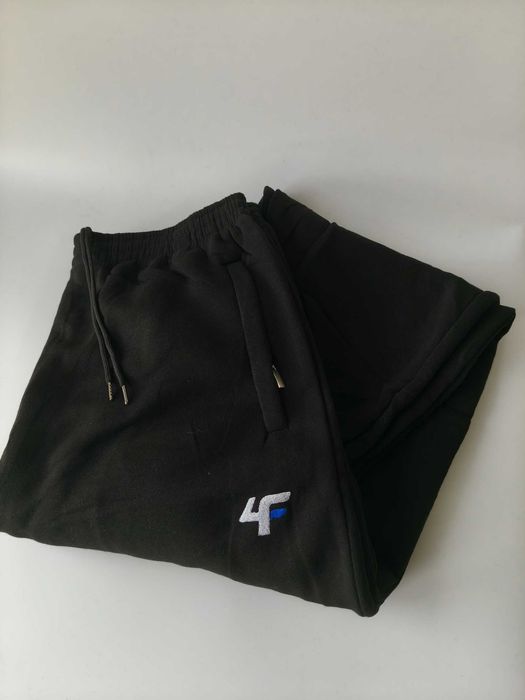 Wyprzedaż Czarny dres męski ocieplany 3XL XXXL bluza+ spodnie komplet