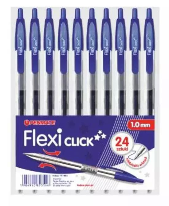 Długopis Flexi Click niebieski (24szt) PENMATE. Penmate