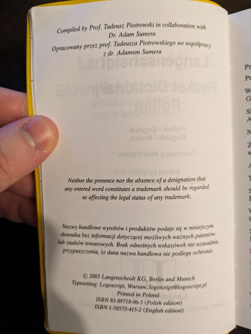 Langenscheidt kieszonkowy polsko-angielski i angielsko-polski