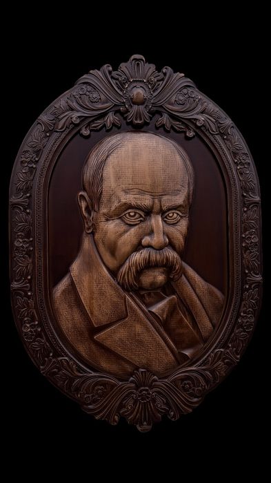 Панно "Тарас Шевченко, Кобзар", дерево преміум