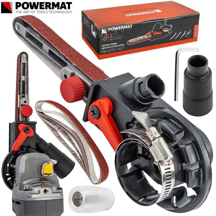 POWERMAT Szlifierka Taśmowa Palcowa Przystawka Adapter M14 PM1442