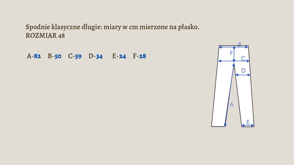 Spodnie brązowe VENA rozmiar 48