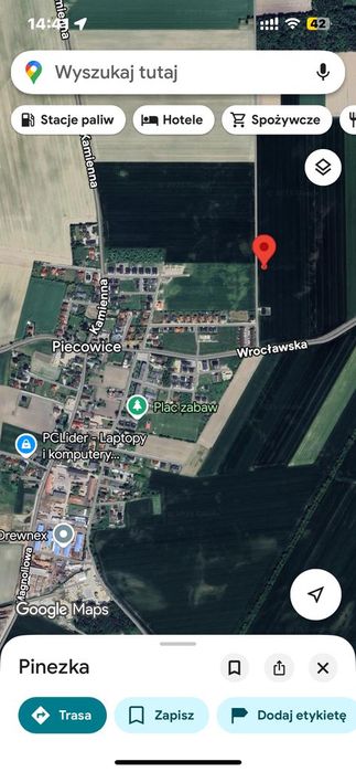 5km Wroclawia, siedliskowa (inwestycja)1060 m²; obok domków media