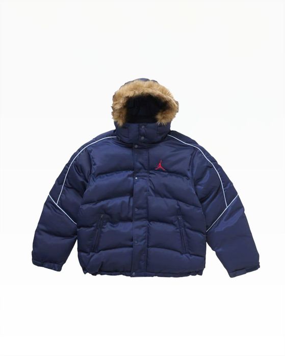 Курту пуховик Supreme x Jordan Puffer Jacket чорного,білого,та кольору