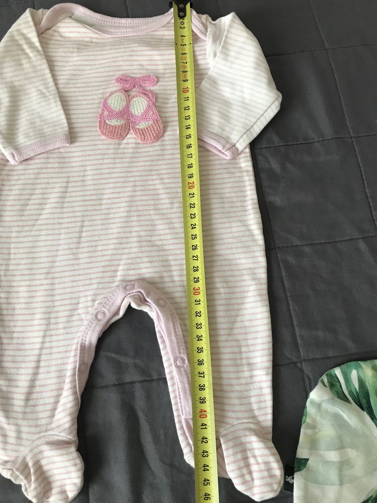Wyprawka dla noworodka 62 paczka ubrań dla dziewczynki śpiochy spodnie