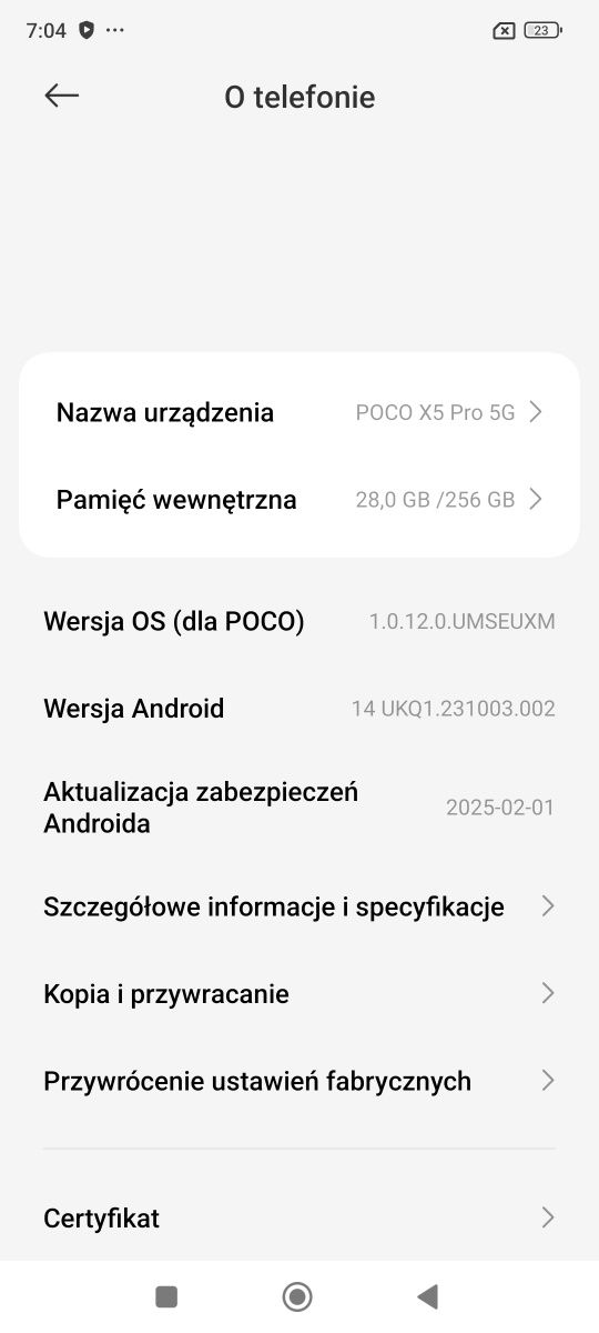 Smartfon POCO X5 Pro 5g żółty
