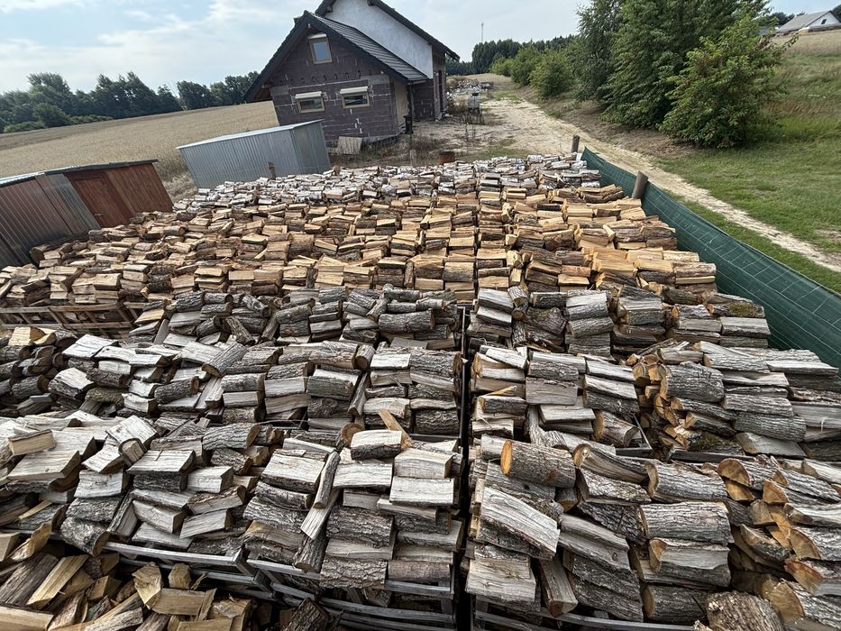 Drewno Opałowe Kominkowe Drzewo.Sosna.Brzoza.Akacja.Buk.Grab.Dąb.SUCHE