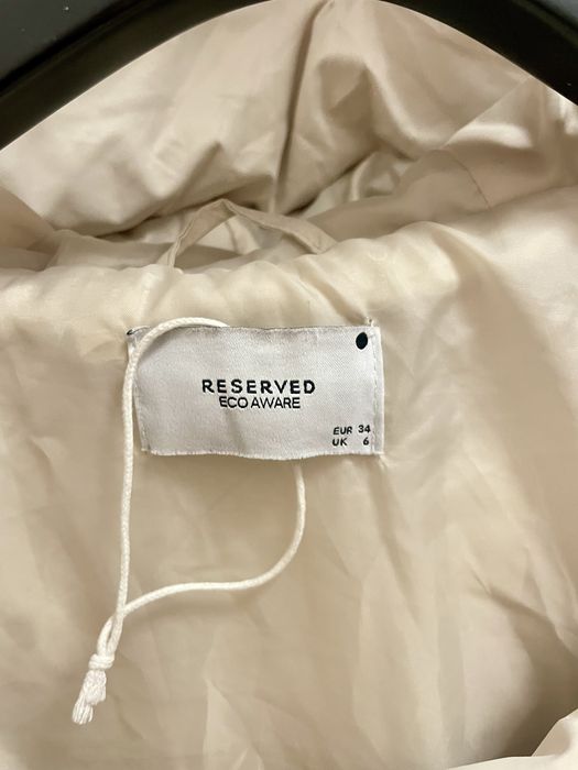 Beżowa, pikowana kurtka zimowa Reserved