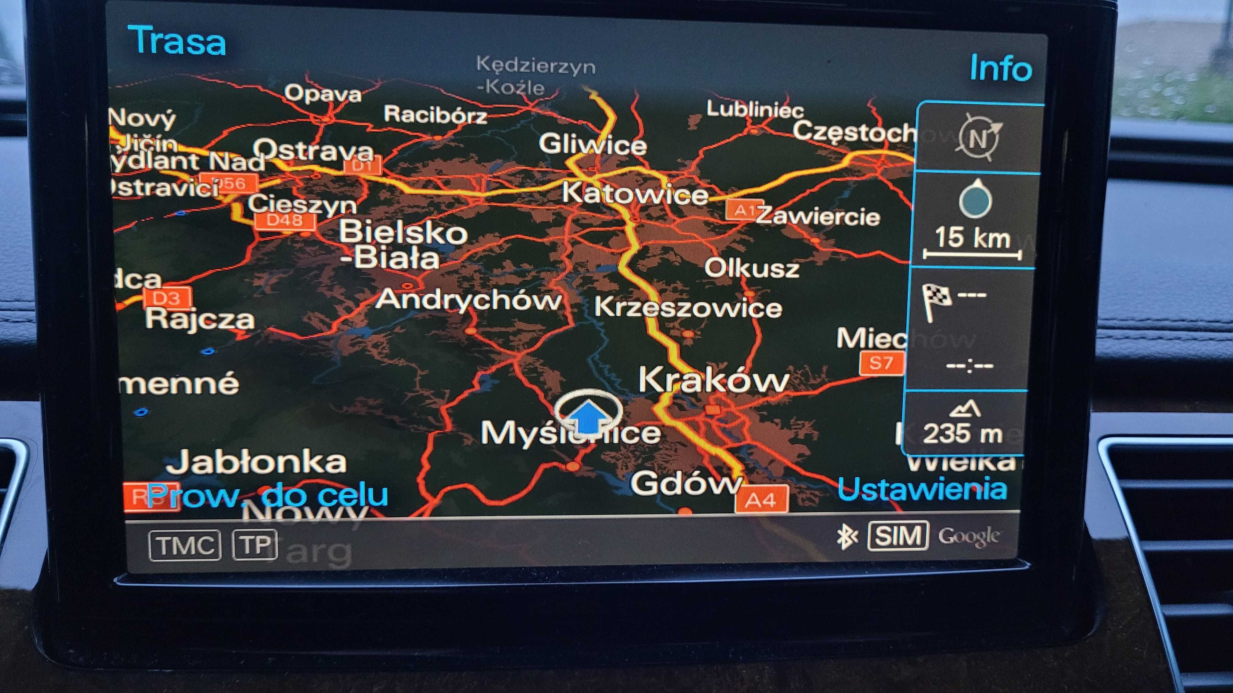 Audi język polski lektor mapy MMI 3G+3GP