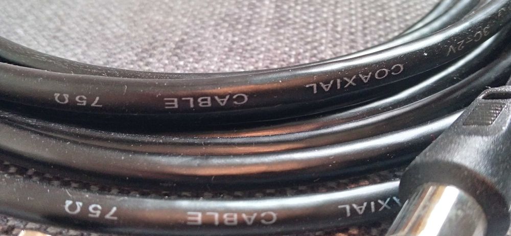 Kabel antenowy TV konfekcjonowany RF 75 Ω, 5 m