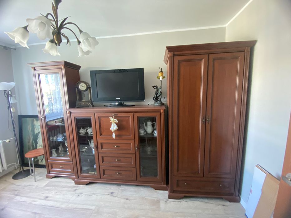 Zestaw mebli KENT BRW ze stołem drewnianym