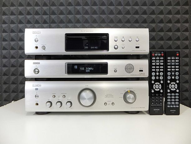Klasowy zestaw stereo wieża DENON: wzmacniacz, cd, odtwarzacz sieciowy