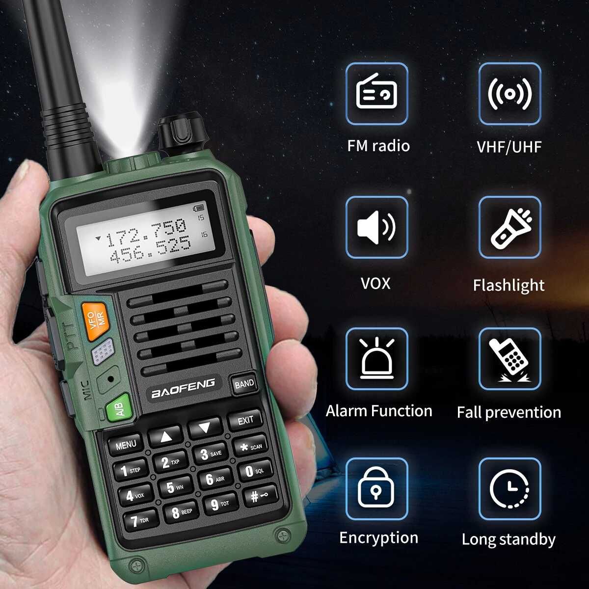 Рація Радіостанція BAOFENG UV S9 Plus дводіапазонна UHF VHF Dual Range