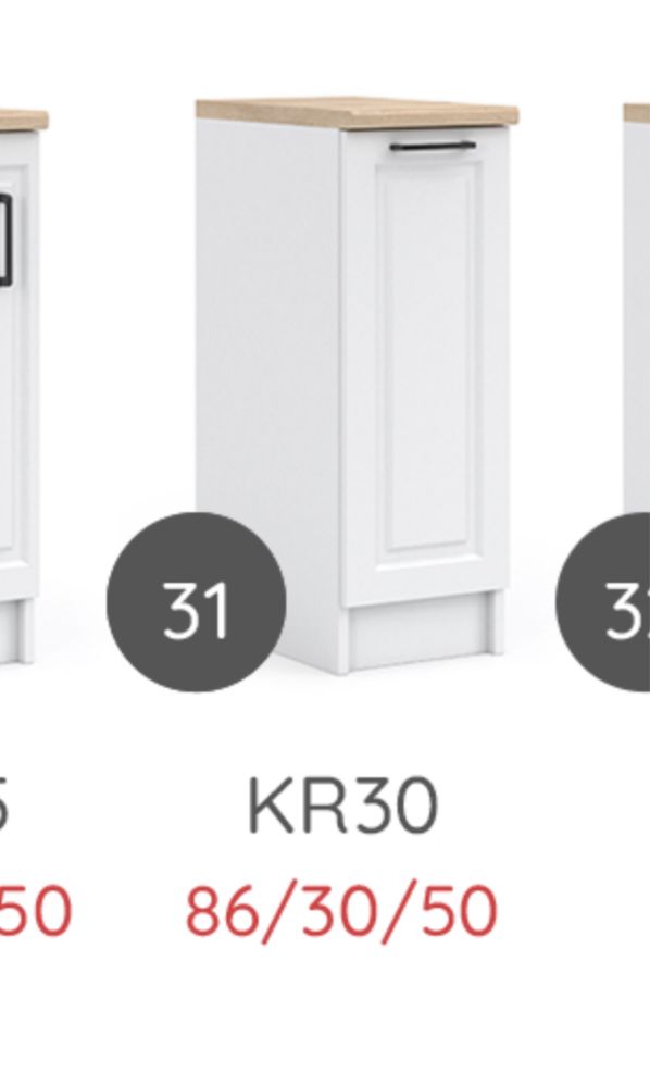Nowa szafka kuchenna cargo 30 szałwia złoto
