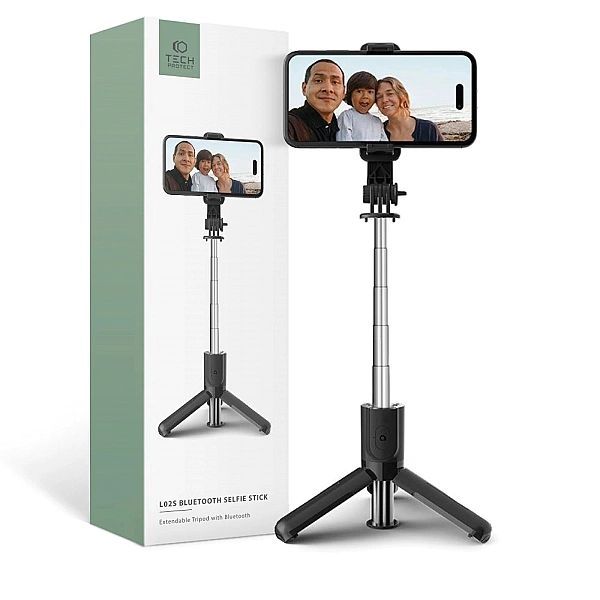 Tech-protect L01s Bluetooth Selfie Stick Tripod Black